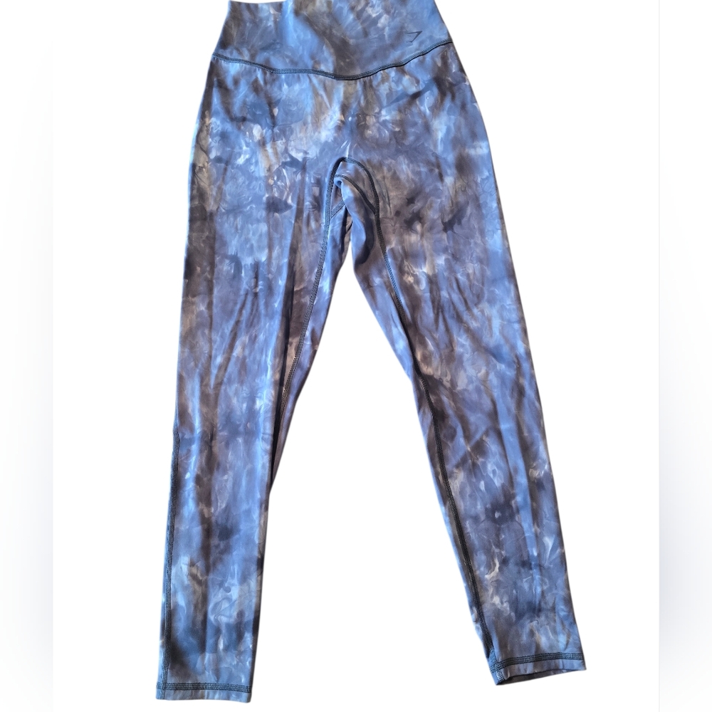 Gymshark Elevate Leggings Medium Blue Purple Tie Dye - Picture 3 of 8